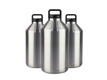 Growler à double paroi et large ouverture avec bouchon à visser 3.8L