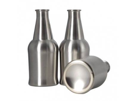 Bouteille de bière en acier inoxydable avec bouchon à ouverture facile 0.6L