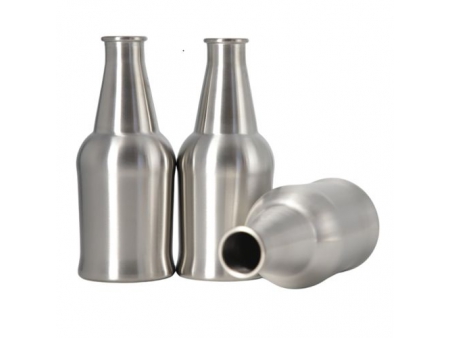 Bouteille de bière en acier inoxydable avec bouchon à ouverture facile 0.6L