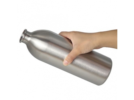 Bouteille de bière pression en acier inoxydable avec bouchon à ouverture facile 1L