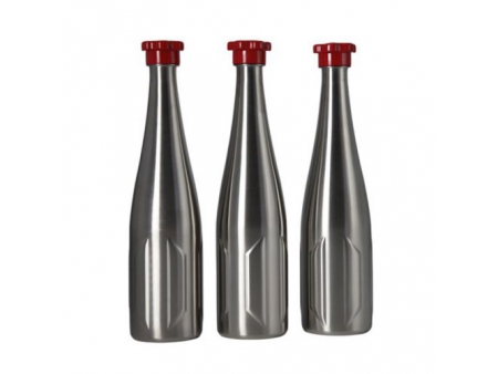 Bouteille de bière en acier inoxydable avec bouchon à visser 1L