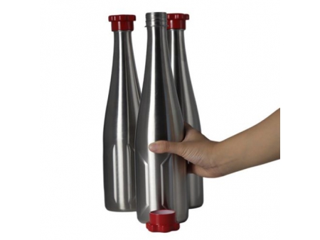 Bouteille de bière en acier inoxydable avec bouchon à visser 1L