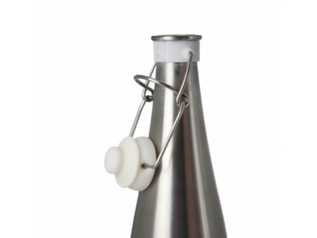Bouteille de bière en acier inoxydable avec bouchon pivotant 1L
