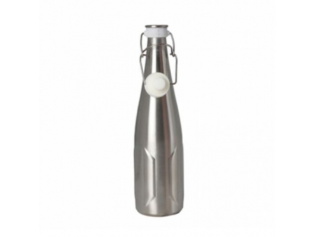Bouteille de bière en acier inoxydable avec bouchon pivotant 1L