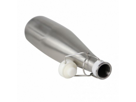 Bouteille de bière en acier inoxydable avec bouchon pivotant 1L