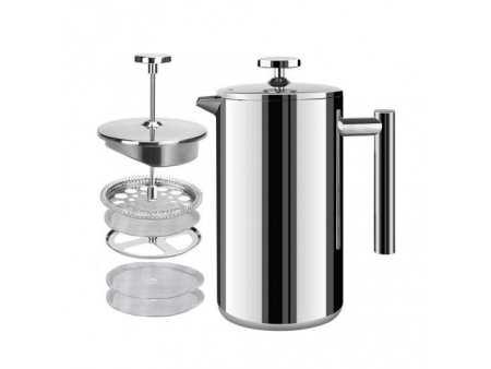 Presse à café 1.5L / Presse française à piston isolée en acier inoxydable