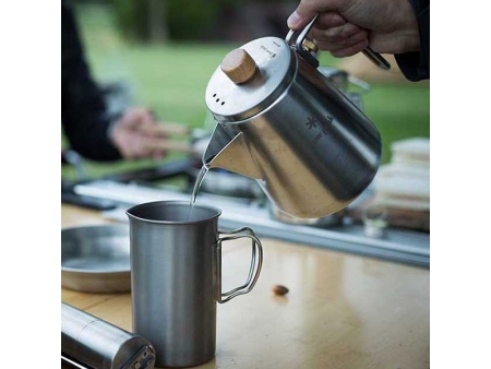 Bouilloire de camping en acier inoxydable 1L