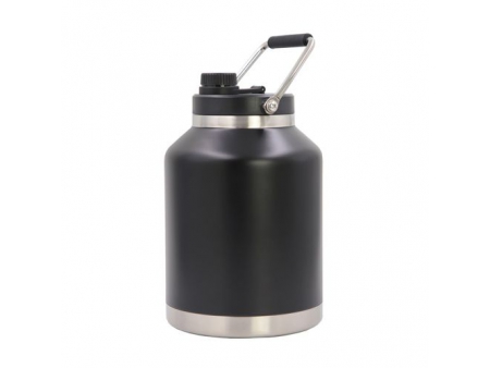 Cruche à vide en acier inoxydable avec couvercle à vis et poignée 5L / Carafe isotherme / Pichet isotherme