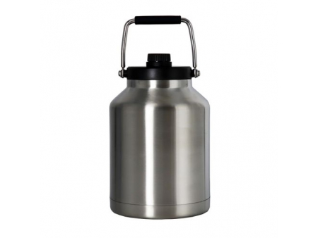 Cruche à vide en acier inoxydable avec couvercle à vis et poignée 5L / Carafe isotherme / Pichet isotherme