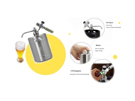 Robinet à bière Sinobatoo 2.0 / Tête de soutirage à poussoir mini fût