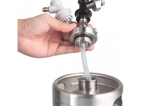 Robinet à bière avec connecteur double fermeture à bille / Raccord rapide pour fût de bière