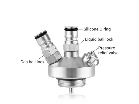 Robinet à bière avec connecteur double fermeture à bille / Raccord rapide pour fût de bière