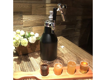 Robinet à bière à couvercle pour Growler / Lance à bière en acier inoxydable