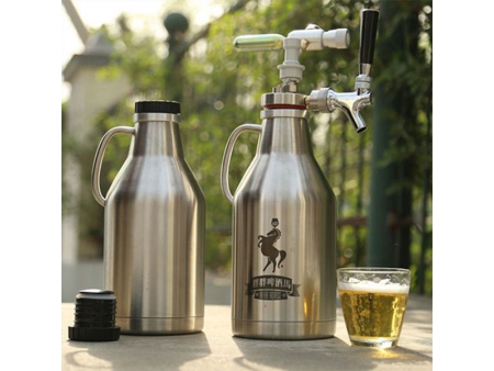 Robinet à bière à couvercle pour Growler / Lance à bière en acier inoxydable