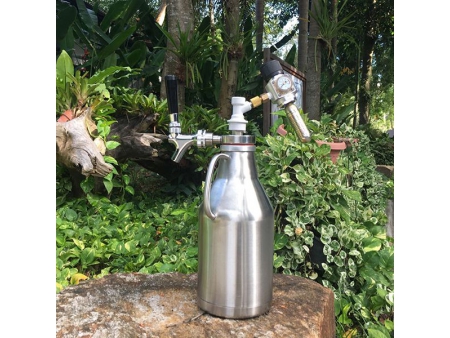 Robinet à bière à couvercle pour Growler / Lance à bière en acier inoxydable