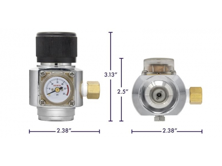 Détendeur de pression de gaz CO2 commercial 60PSI pour cartouche de CO2 74g filetée