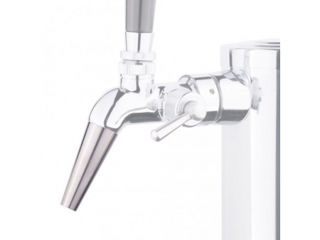 Robinet à bière en acier inoxydable avec bec long et contrôle du débit