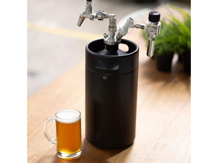 Robinet à bière en acier inoxydable avec bec long et contrôle du débit