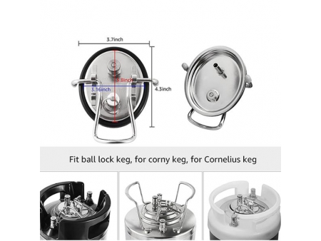 Couvercle de fût de carbonatation Cornelius Keg / Couvercle en acier inoxydable pour fût soda