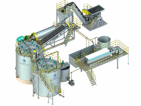 Usine modulaire de traitement d'or délocalisable à petite échelle