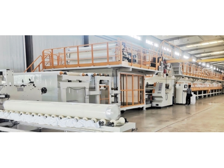 Ligne de production de membranes d'étanchéité auto-adhésives anti-collantes