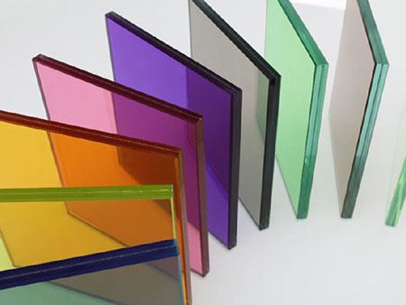 Verre feuilleté coloré