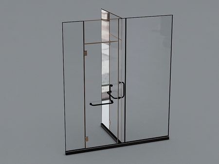 Cabine de douche en verre