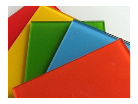 Verre coloré peint