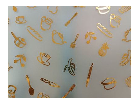 Verre dépoli à motifs artistiques
