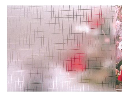 Verre dépoli acide aspect sablé avec motif