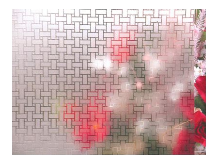 Verre dépoli acide aspect sablé avec motif