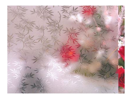Verre dépoli acide aspect sablé avec motif