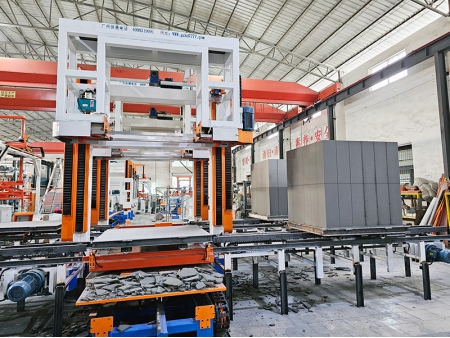 Coupe verticale sur portique à double voie avec table rotative