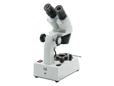 Microscope pour la gemmologie avec bras vertical