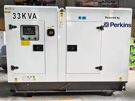 Groupes électrogènes 33–275 kVA avec moteur Perkins fabriqués au Royaume-Uni.