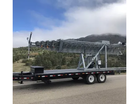 Cell On Wheels (COW) / Pylône télescopique portable de communication