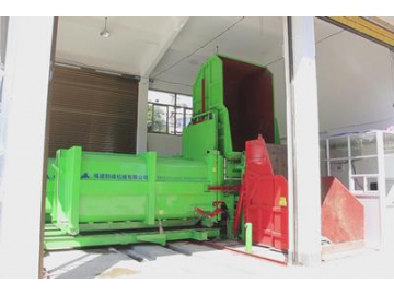 Station de transfert par compaction (poubelle mobile type horizontal)
