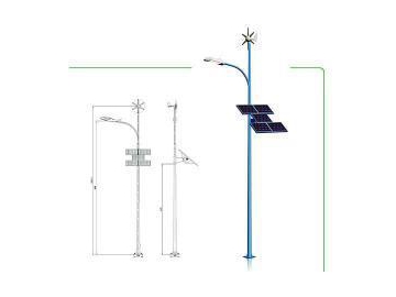 Lampadaire hybride solaire éolien