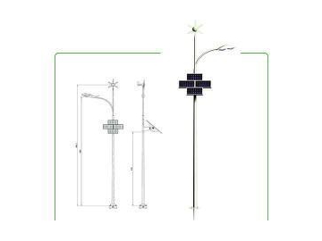Lampadaire hybride solaire éolien