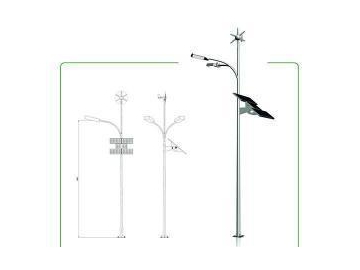 Lampadaire hybride solaire éolien