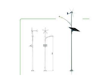 Lampadaire hybride solaire éolien