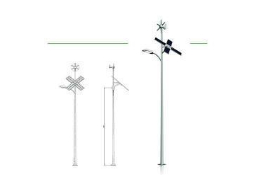 Lampadaire hybride solaire éolien