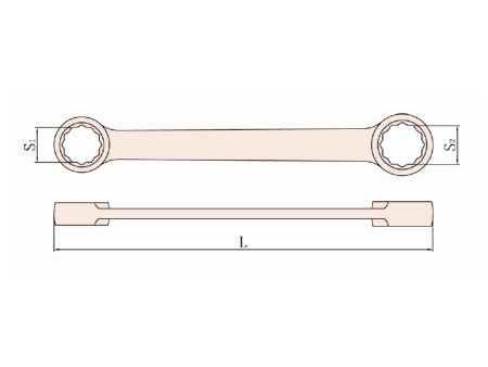 Clé plate double polygonale 153A
