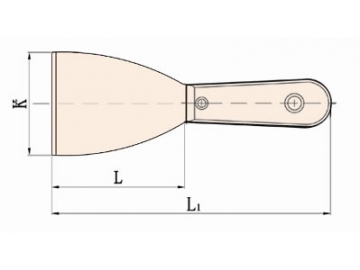 Couteau de vitrier avec manche en bois 204E