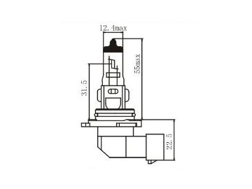 Ampoule halogène de phare HB4 (9006)
