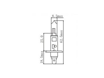 Ampoule halogène de phare H1