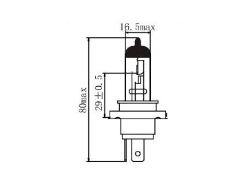 Ampoule halogène de phare H4