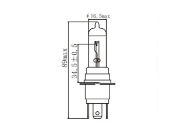 Ampoule halogène de phare H4