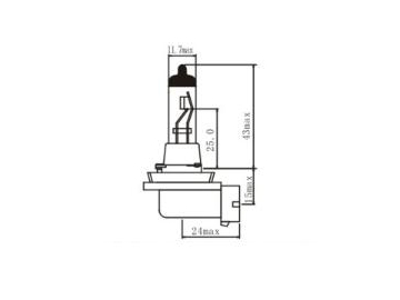 Ampoule halogène de phare H8