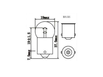 Ampoule de feu clignotant R10W G18